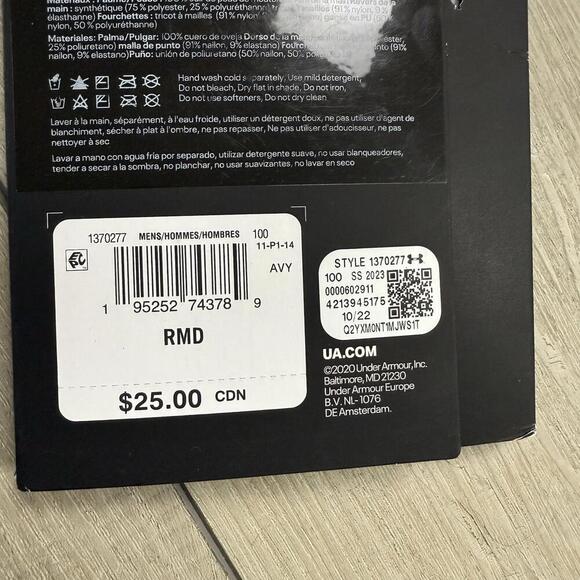 NEW Under Armour Iso-Chill Golf Glove Men Sz M Right Hand White LT Cool 1370277 - Picture 6 of 6